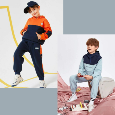 Kids' Stylish Sportswear Set (Hoodie & Joggers)  Pack Of 2